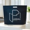 Shopper tnt con fondo maniglia incisa stampa personalizzata bianca negozio abbigliamento boutique