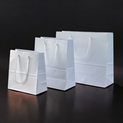 Shopper luxury generiche in carta bianche